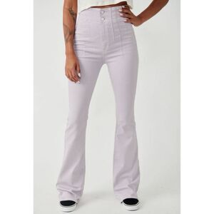 Free People We The Free Jayde Flare Jeans High Rise Lavander Size 32 New